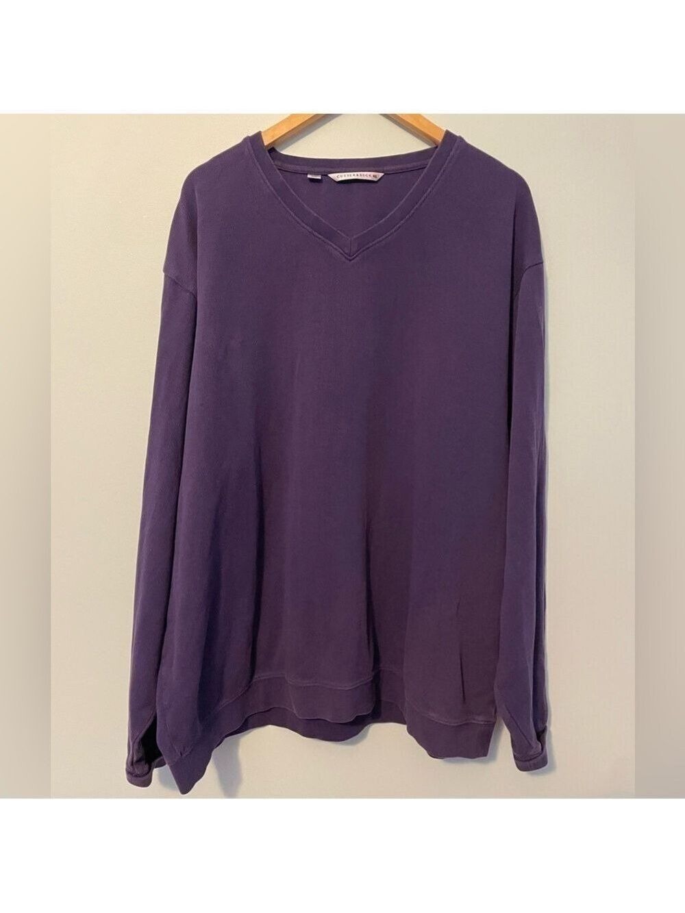 Cutter & Buck Purple V Neck Sweater Vintage XXL
